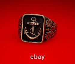Authentic WW2 German 1942 Navy Kriegsmarine U-boat war convoy Wolfpack Ring