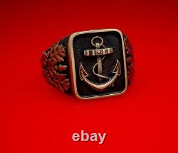 Authentic WW2 German 1942 Navy Kriegsmarine U-boat war convoy Wolfpack Ring