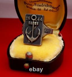 Authentic WW2 German 1944 Navy Kriegsmarine U-boat war convoy Wolfpack Ring