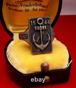 Authentic WW2 German 1944 Navy Kriegsmarine U-boat war convoy Wolfpack Ring