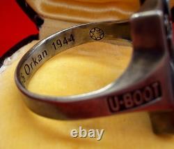 Authentic WW2 German 1944 Navy Kriegsmarine U-boat war convoy Wolfpack Ring