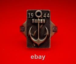 Authentic WW2 German 1944 Navy Kriegsmarine U-boat war convoy Wolfpack Ring