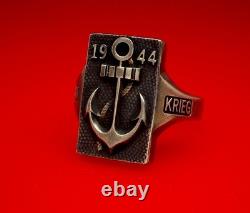Authentic WW2 German 1944 Navy Kriegsmarine U-boat war convoy Wolfpack Ring