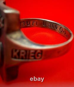 Authentic WW2 German 1944 Navy Kriegsmarine U-boat war convoy Wolfpack Ring