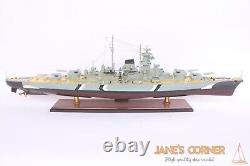 BISMARCK BATTLE SHIP 100cm (39.3) WOODEN MODEL SHIP High quality