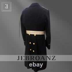 Brand New Admiral Black WW2 German Kriegsmarine Jacket Wool Men Overcoat