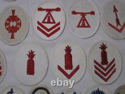 Collection of 53 WW2 German Navy Kriegsmarine Rank Trade Patches