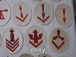 Collection of 53 WW2 German Navy Kriegsmarine Rank Trade Patches