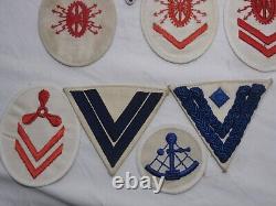 Collection of 53 WW2 German Navy Kriegsmarine Rank Trade Patches