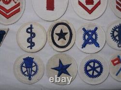 Collection of 53 WW2 German Navy Kriegsmarine Rank Trade Patches