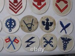 Collection of 53 WW2 German Navy Kriegsmarine Rank Trade Patches