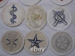 Collection of 53 WW2 German Navy Kriegsmarine Rank Trade Patches