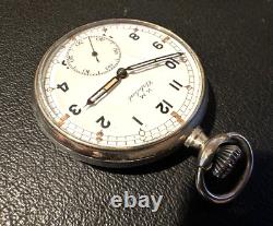 Cortebert K. M German Navy Kriegs Marine WW2 Pocket Watch 1940s 50 mm