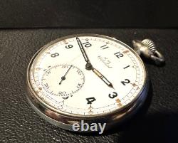 Cortebert K. M German Navy Kriegs Marine WW2 Pocket Watch 1940s 50 mm