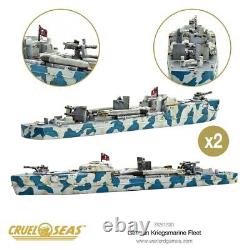 Cruel Seas German Kriegsmarine Fleet 1300 WWII Naval Military Wargaming Plas