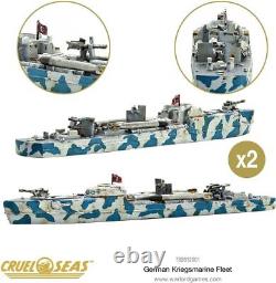 Cruel Seas German Kriegsmarine Fleet 1300 WWII Naval Military Wargaming Plastic