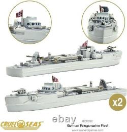 Cruel Seas German Kriegsmarine Fleet 1300 WWII Naval Military Wargaming Plastic