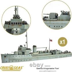 Cruel Seas German Kriegsmarine Fleet 1300 WWII Naval Military Wargaming Plastic