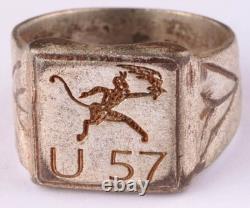 Devil with fire U-boat WW2 German ring U57 naval submarine U-Boot Kriegsmarine