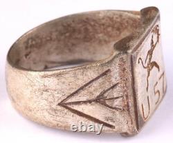 Devil with fire U-boat WW2 German ring U57 naval submarine U-Boot Kriegsmarine Devil with fire U-boat WW2 German ring U57 naval submarine U-Boot Kriegsmarine