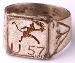Devil with fire U-boat WW2 German ring U57 naval submarine U-Boot Kriegsmarine