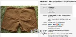 EXTREMELY WW2 Sport Pants from Navy Kriegsmarine German Officer, labeled