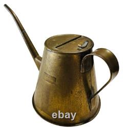 GERMAN KRIEGSMARINE 137 BRASS WATER PITCHER/ OILER WWII GERMAN NAVY Smudge Pot