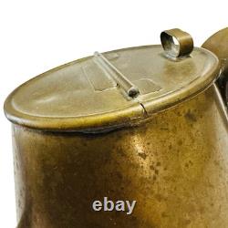 GERMAN KRIEGSMARINE 137 BRASS WATER PITCHER/ OILER WWII GERMAN NAVY Smudge Pot