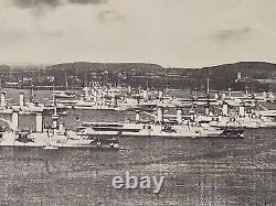 GERMAN Kriegsmarine Navy FLEET at Anchor Original Rare Photo WW1 Scapa Flow