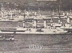 GERMAN Kriegsmarine Navy FLEET at Anchor Original Rare Photo WW1 Scapa Flow