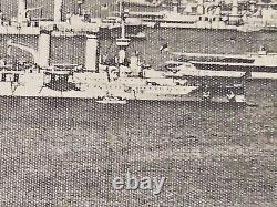 GERMAN Kriegsmarine Navy FLEET at Anchor Original Rare Photo WW1 Scapa Flow