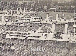 GERMAN Kriegsmarine Navy FLEET at Anchor Original Rare Photo WW1 Scapa Flow