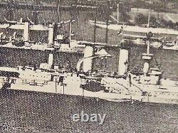 GERMAN Kriegsmarine Navy FLEET at Anchor Original Rare Photo WW1 Scapa Flow