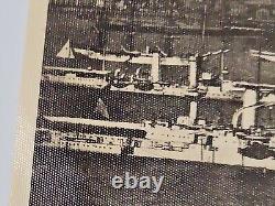 GERMAN Kriegsmarine Navy FLEET at Anchor Original Rare Photo WW1 Scapa Flow