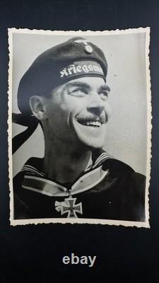 GERMAN PHOTO SECOND WORLD WAR SAILOR KRIEGSMARINE Karl Jörss KNIGHT'S CROSS