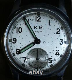 Genuine WWII German Kriegsmarine Alpina KM 592 Naval Military Wrist Watch