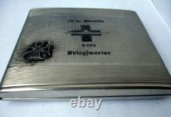 German Cigarette Case Uboot. WW2 Submarine. Kriegsmarine U-172 10. U-Flottille