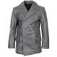 German Grey Leather U-Boat Jacket WW2 Kriegsmarine Repro Coat All Sizes New