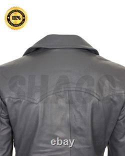 German Grey Leather U-Boat Jacket WW2 Kriegsmarine Repro Coat All Sizes New