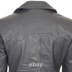 German Grey Leather U-Boat Jacket WW2 Kriegsmarine Repro Coat All Sizes New