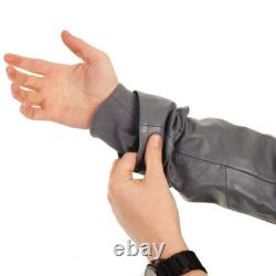 German Grey Leather U-Boat Jacket WW2 Kriegsmarine Repro Coat All Sizes New