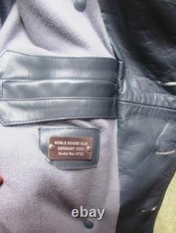 German Grey Steerhide Leather U-Boat Jacket WW2 Kriegsmarine 4xl Repro
