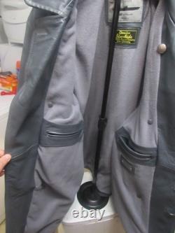 German Grey Steerhide Leather U-Boat Jacket WW2 Kriegsmarine 4xl Repro