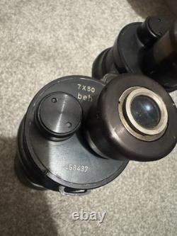German Kriegsmarine Beh 7x50 Binoculars WW2 Uboat Rubber Armoured Original