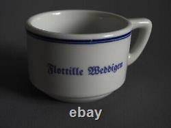 German Kriegsmarine U-boat flotilla Weddigen MARKED BAUSCHER WEIDEN COFFEE CUP