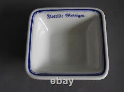 German Kriegsmarine U-boat flotilla Weddigen MARKED BAUSCHER WEIDEN SALAD PLATE