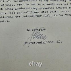German Kriegsmarine WW2 officer recruit Wehrmacht transfer letter 1936 Original