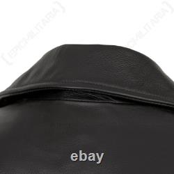 German Naval Forces WW2 Black Leather U-Boat Cow Hide Coat Jacket