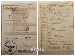 German Navy 1917 WW1 Militärpass And WW2 Wehrpass for Kriegsmarine WILHELM SCHAD