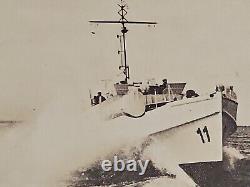 German Navy Kriegsmarine Photo Torpedo Boat Hull #11 Rare Photo WW2 At Sea